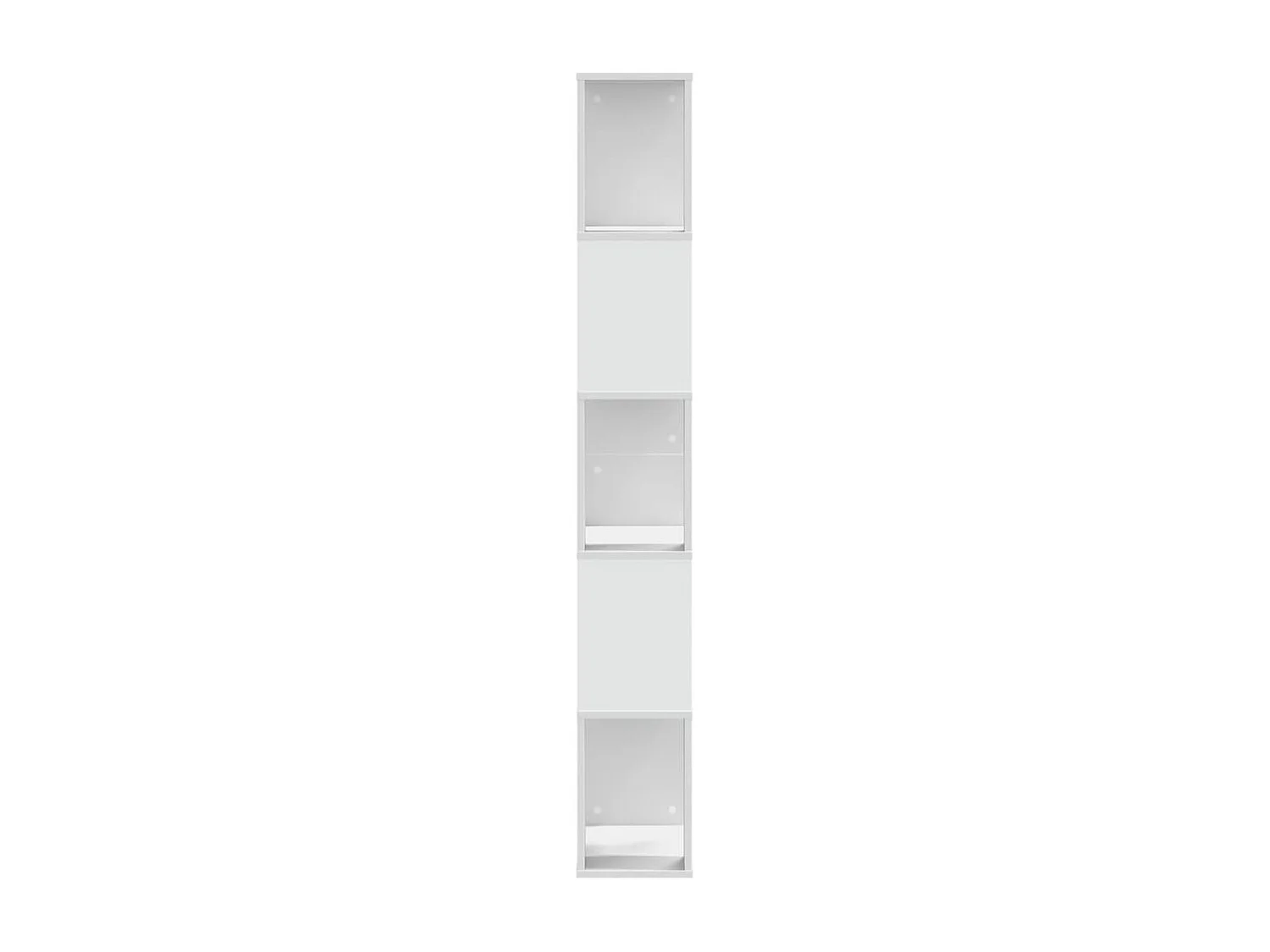Bibliothèque 5 niveaux blanc 45x23,5x162,5 cm bois d'ingénierie