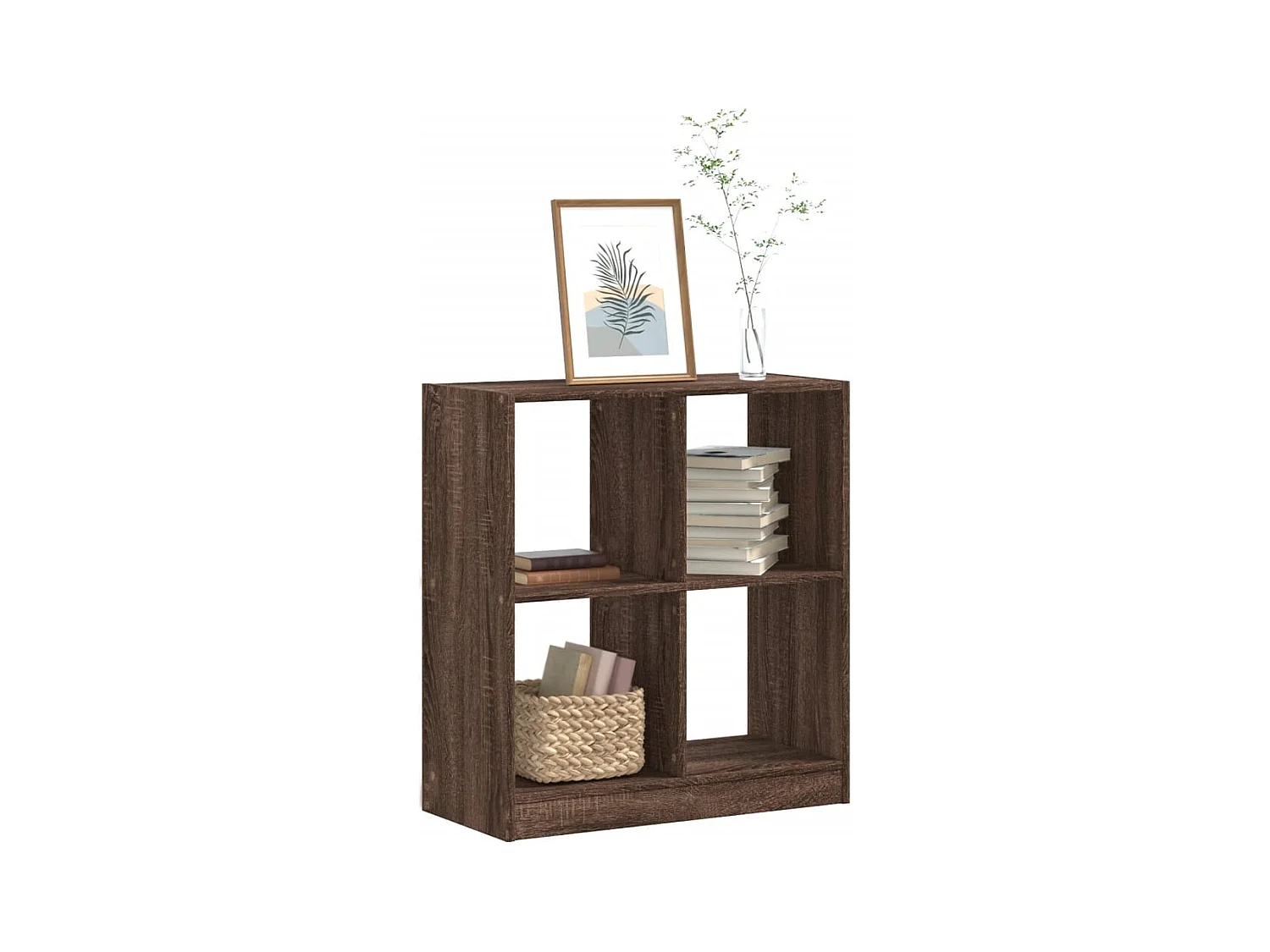 Bibliothèque chêne marron 68,5x32x75 cm bois d'ingénierie
