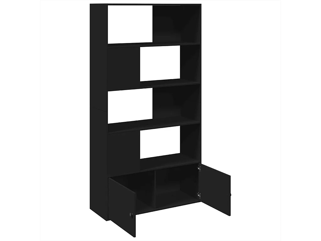 Bibliothèque noir 100x36x189 cm bois d&#039;ingénierie