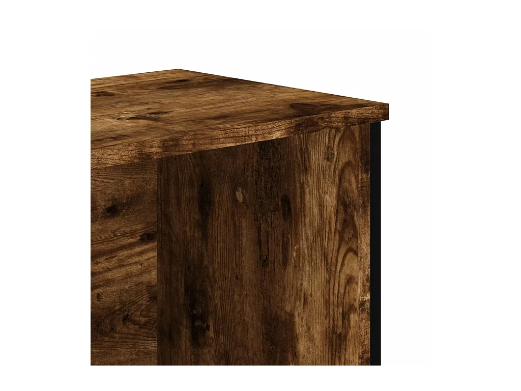 Bibliothèque chêne fumé 50x31x137,5 cm bois d'ingénierie