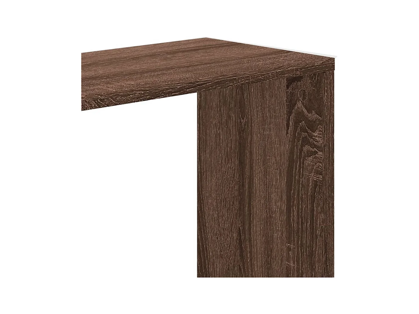 Bibliothèque 5 niveaux chêne marron bois ingénierie