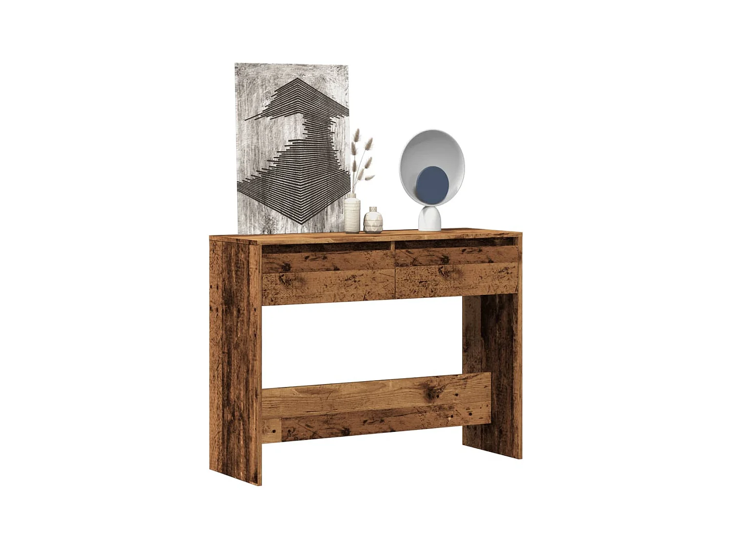 Table console vieux bois 100x35x76,5 cm bois d'ingénierie