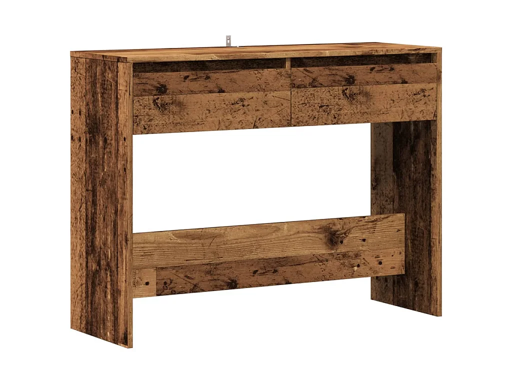 Table console vieux bois 100x35x76,5 cm bois d'ingénierie