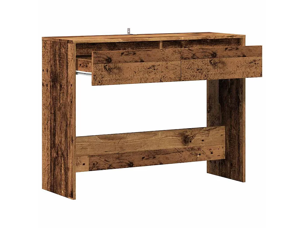 Table console vieux bois 100x35x76,5 cm bois d'ingénierie