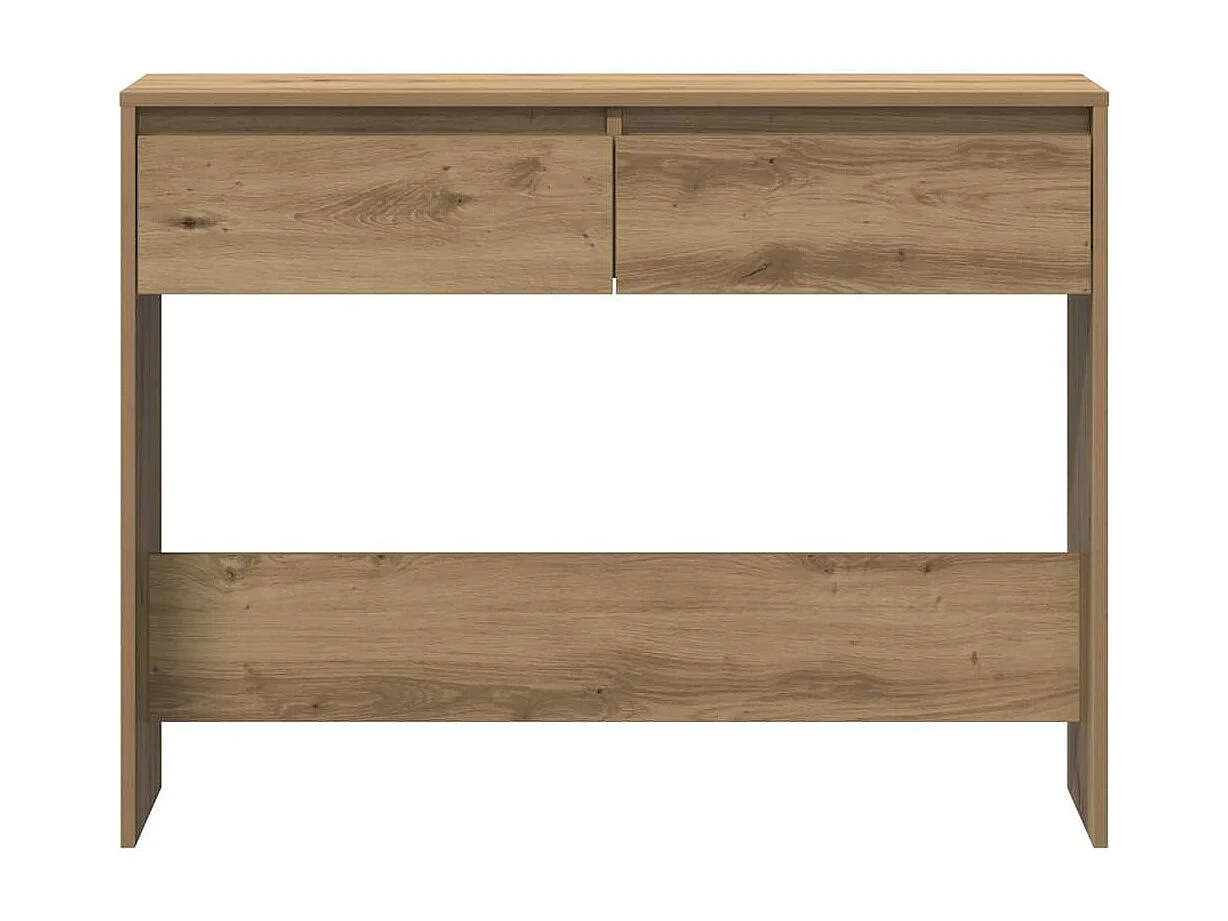 Table console chêne artisanal 100x35x76,5 cm bois d'ingénierie