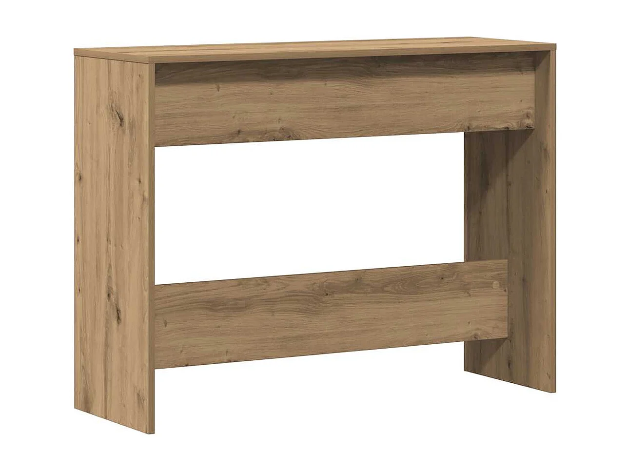 Table console chêne artisanal 100x35x76,5 cm bois d'ingénierie
