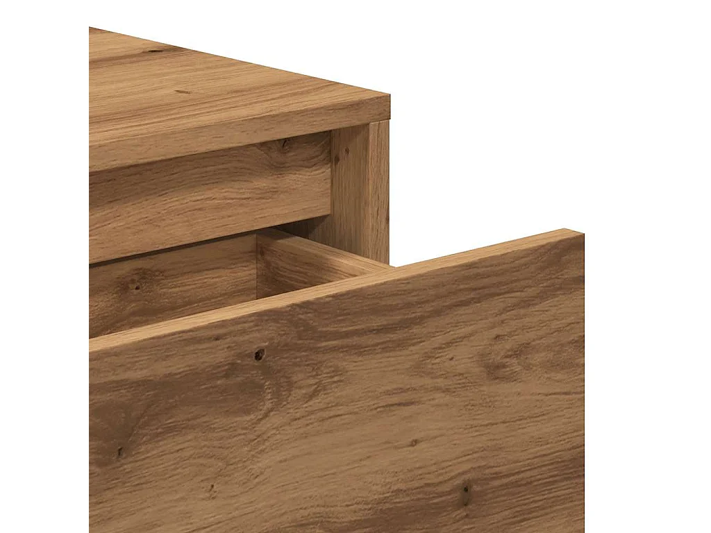 Table console chêne artisanal 100x35x76,5 cm bois d'ingénierie