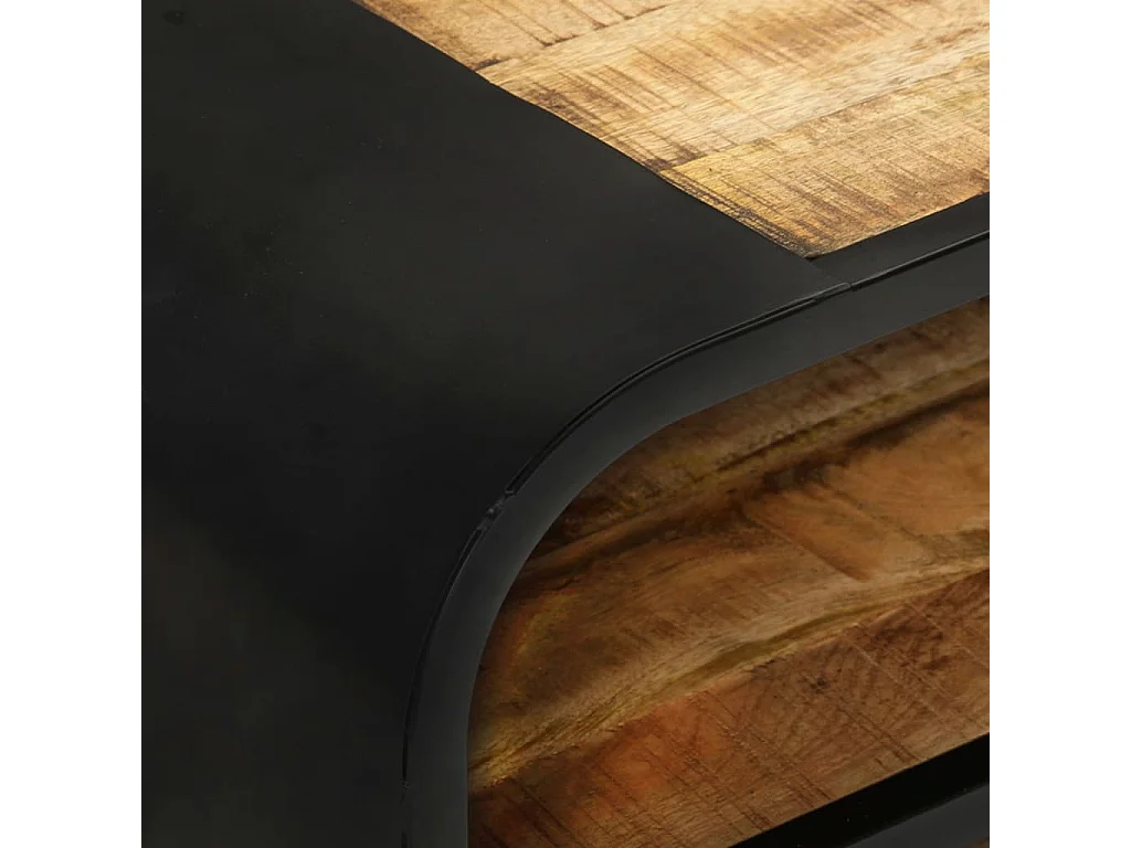 Mueble para TV de madera maciza de mango rugosa 90x30x48 cm