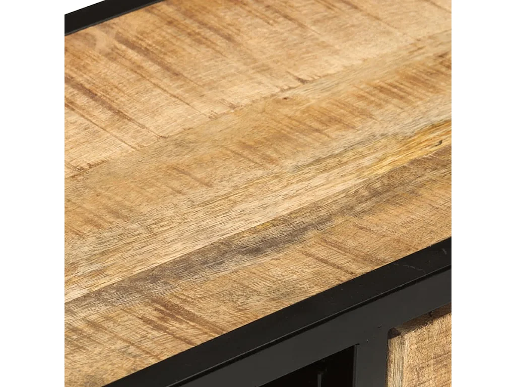 Mueble para TV de madera maciza de mango rugosa 90x30x48 cm