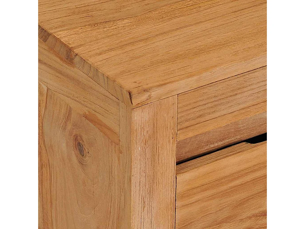 Mueble de TV de madera de teca maciza 115x30x35 cm