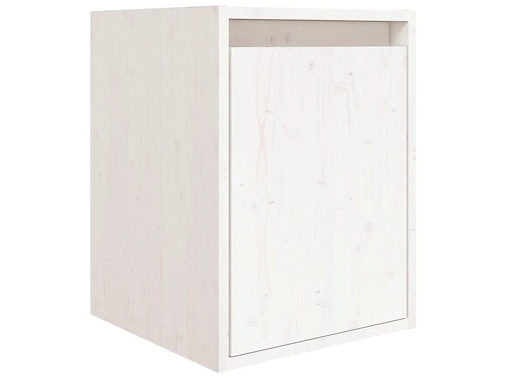 Meubles TV 3 pcs Blanc Bois massif de pin