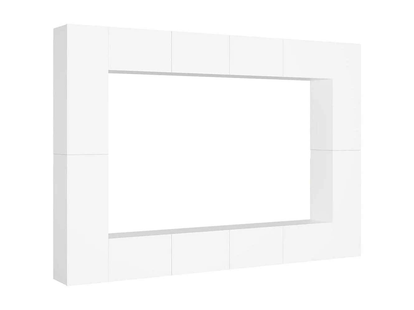 8-tlg. TV-Schrank-Set Weiß Holzwerkstoff