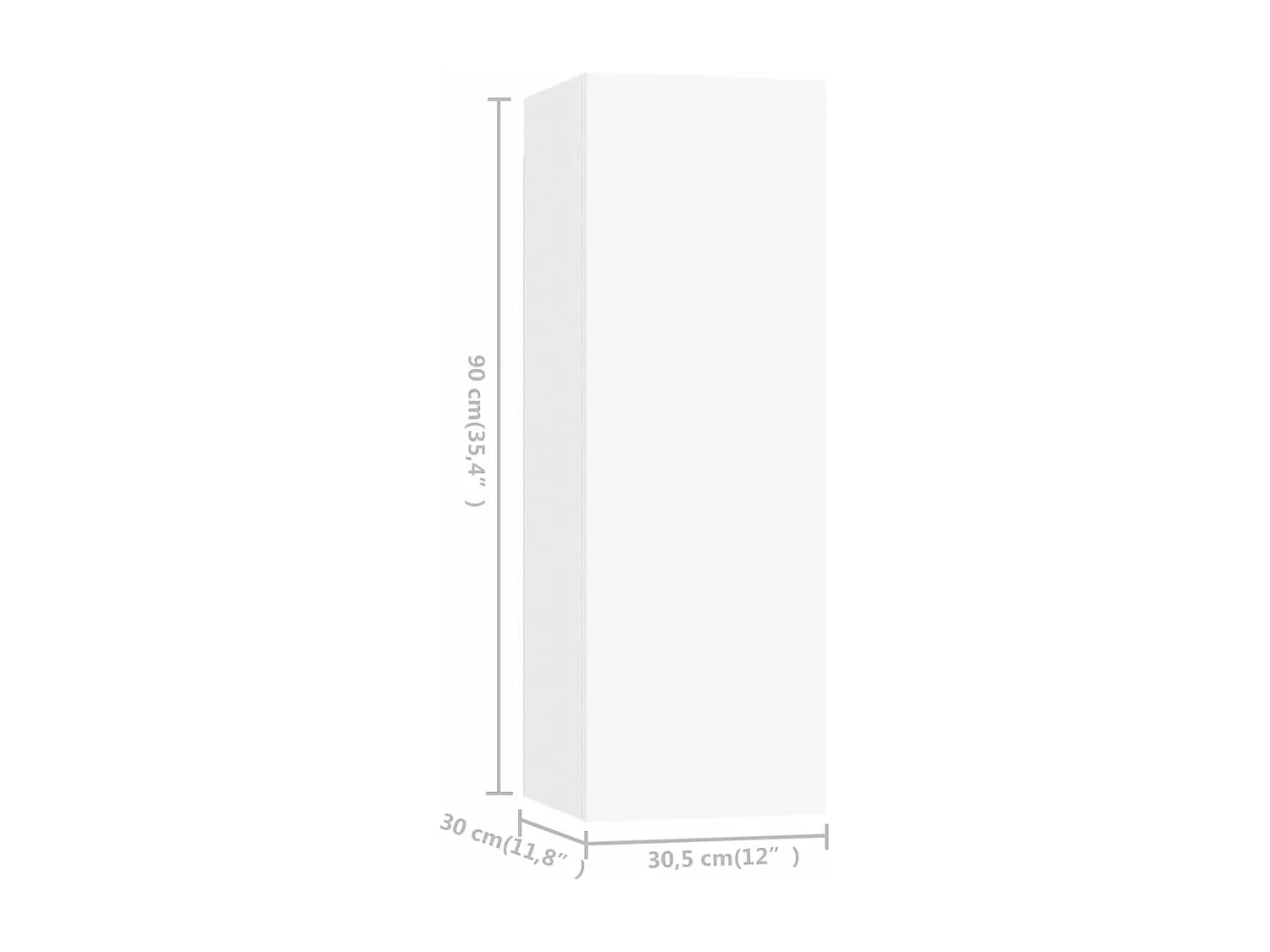 Juego de mueble para TV de 8 piezas aglomerado blanco