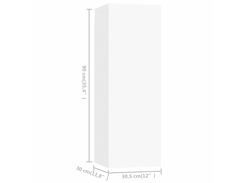 Juego de mueble para TV de 8 piezas aglomerado blanco
