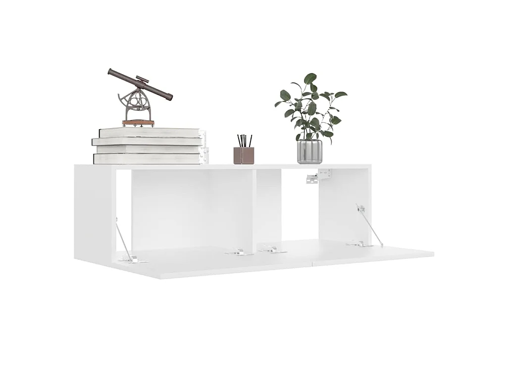 Juego de mueble para TV de 8 piezas aglomerado blanco