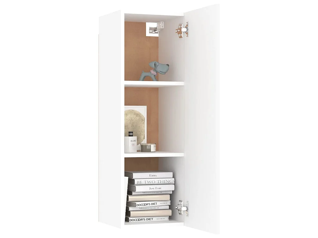 Juego de mueble para TV de 8 piezas aglomerado blanco