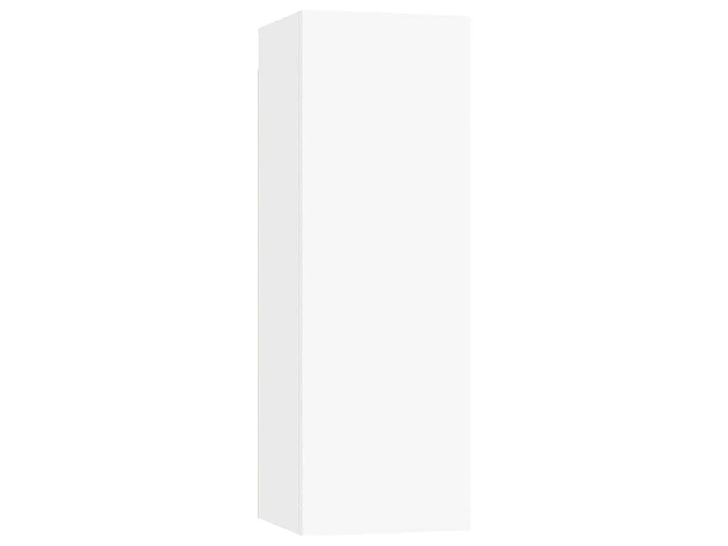 Juego de mueble para TV de 8 piezas aglomerado blanco
