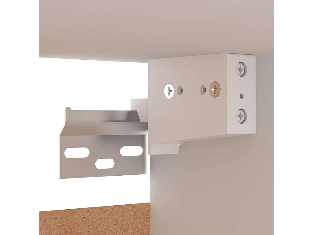 Juego de mueble para TV de 8 piezas aglomerado blanco
