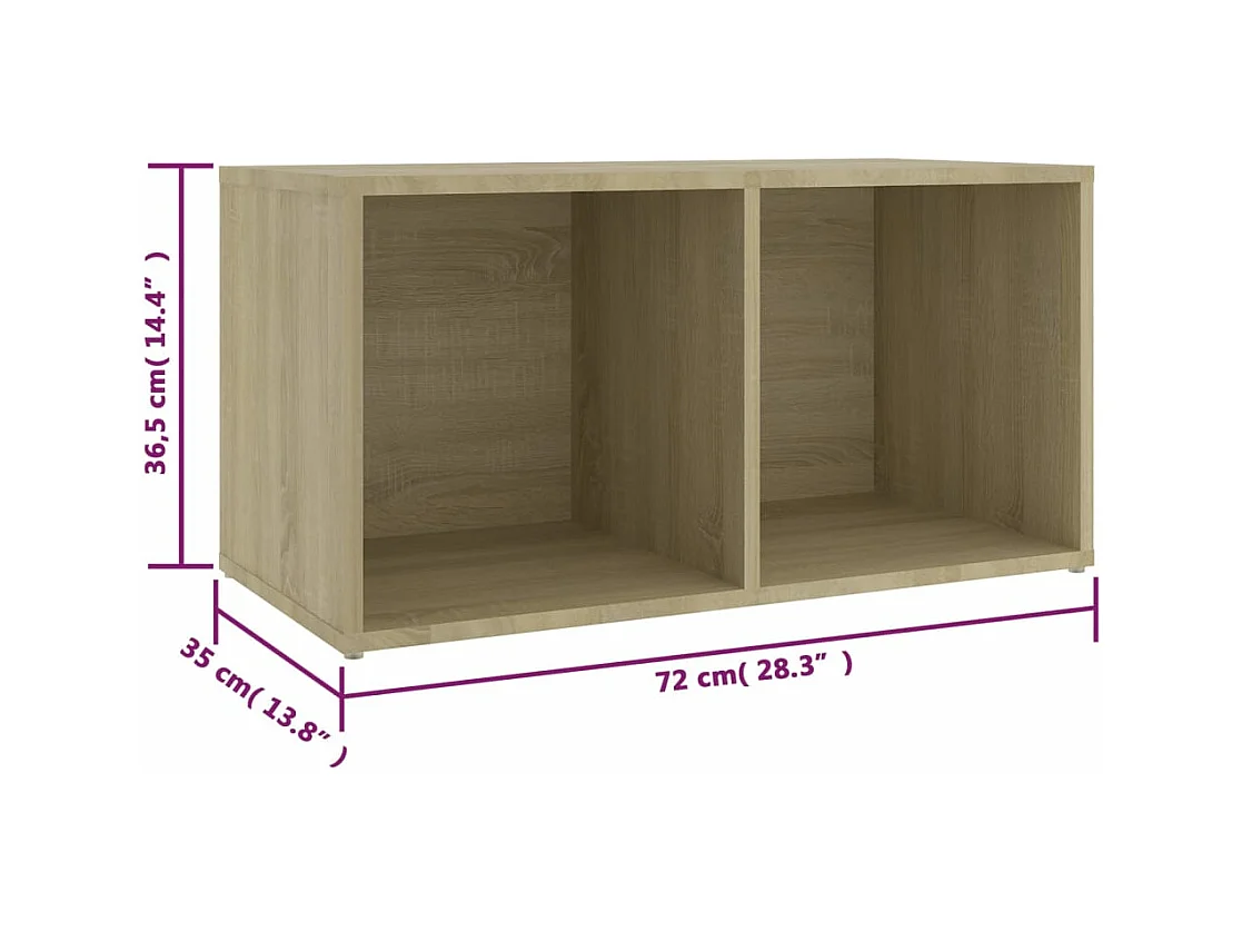 Meubles TV 2 pcs Chêne sonoma 72x35x36,5 cm Bois d'ingénierie