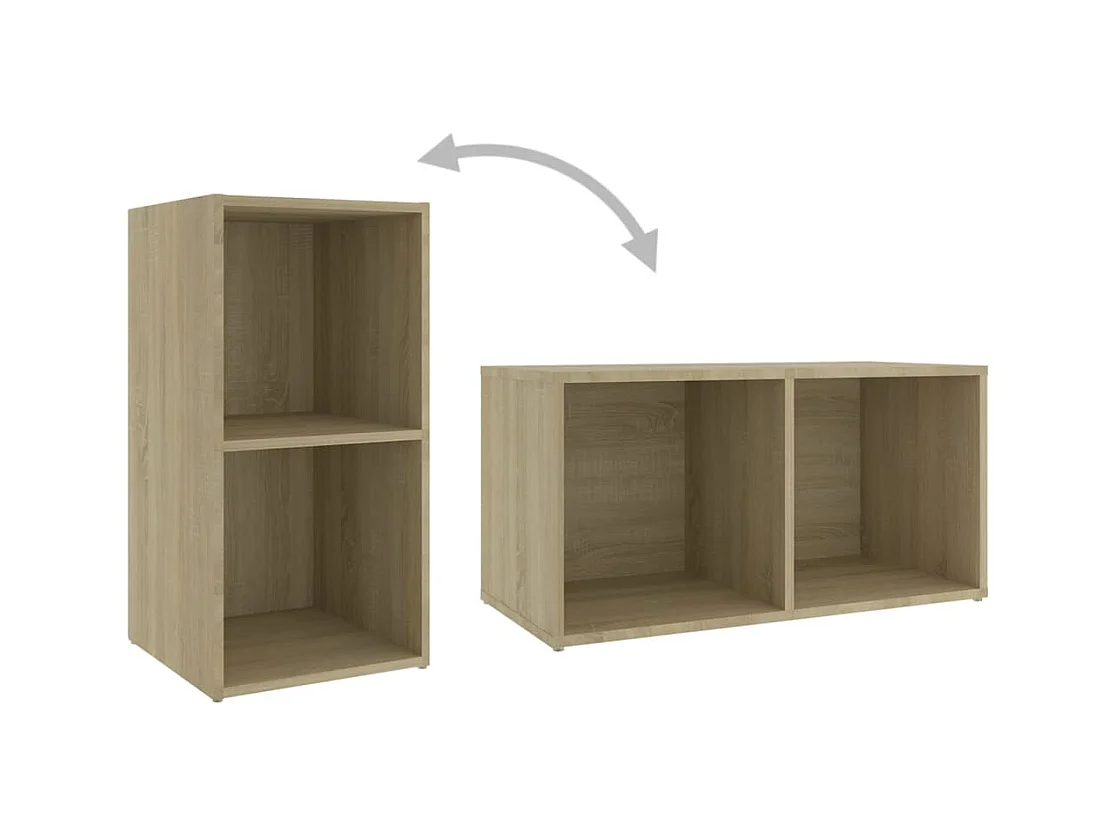 Meubles TV 2 pcs Chêne sonoma 72x35x36,5 cm Bois d'ingénierie