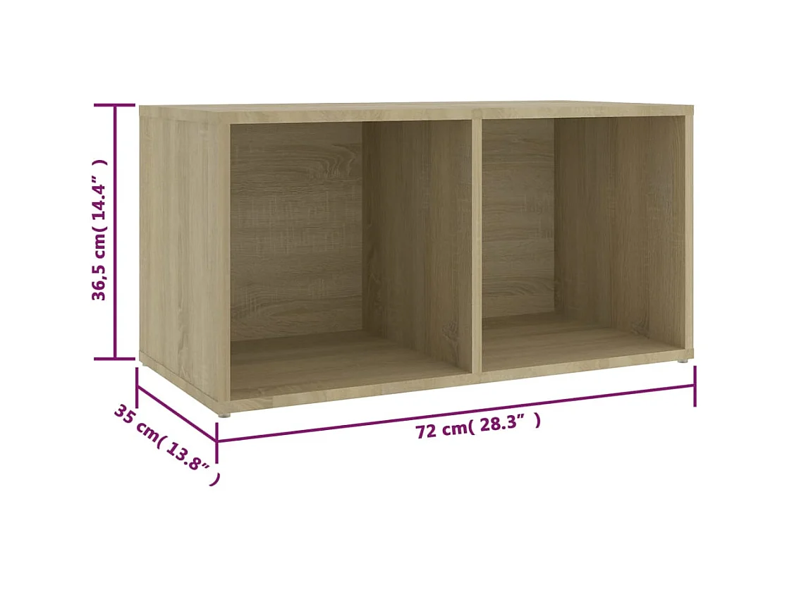 Meubles TV 2 pcs Chêne sonoma 72x35x36,5 cm Bois d'ingénierie