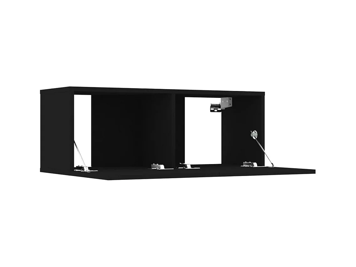 Ensemble de meubles TV 6 pcs Noir Bois d'ingénierie