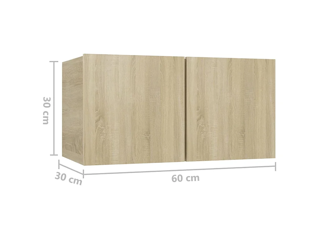 8-tlg. TV-Schrank-Set Sonoma-Eiche Holzwerkstoff