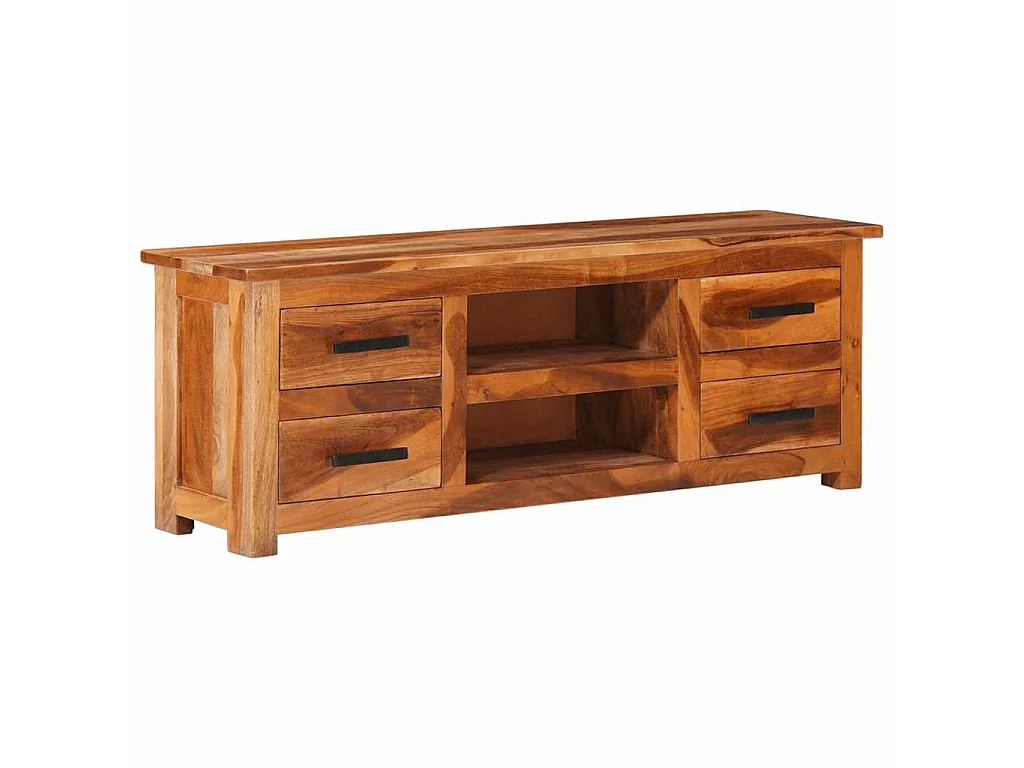 Mueble de TV madera maciza 110x30x40 cm