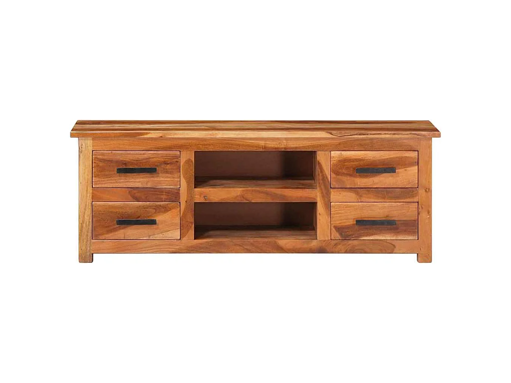 Mueble de TV madera maciza 110x30x40 cm