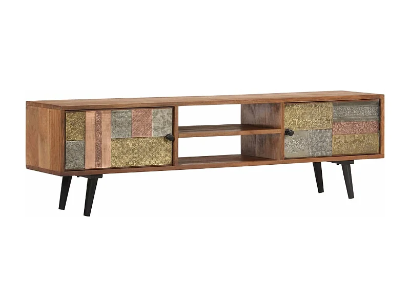 TV-Schrank 140×30×40 cm Massivholz Akazie