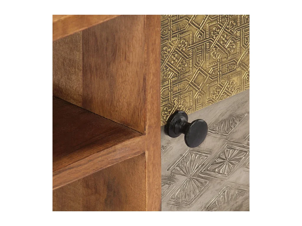 Mobile Porta TV 140x30x40 cm in Legno Massello di Acacia