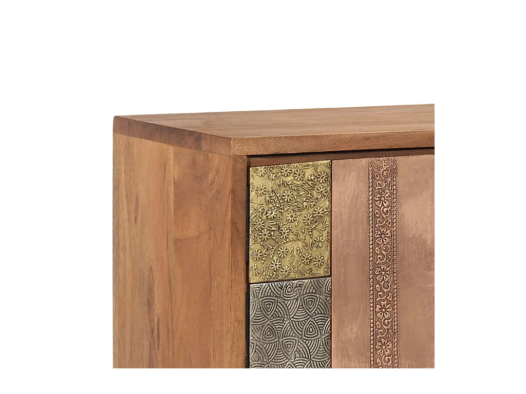 Mobile Porta TV 140x30x40 cm in Legno Massello di Acacia