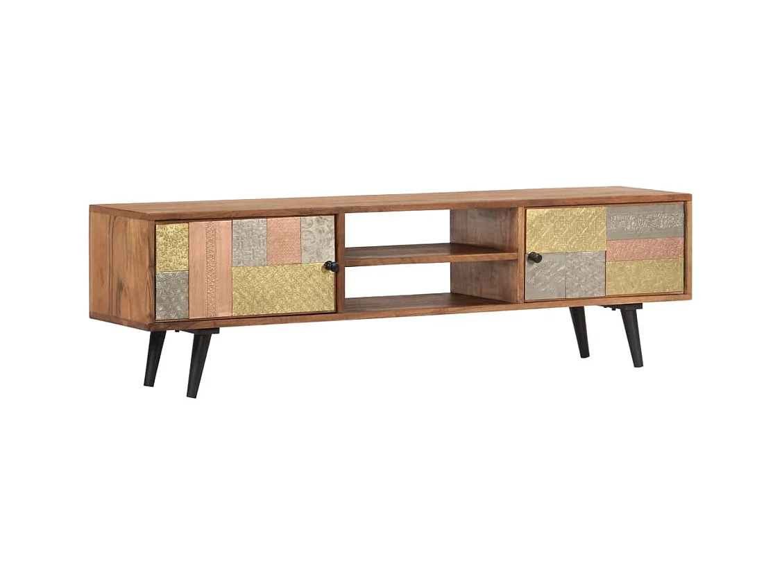 Mobile Porta TV 140x30x40 cm in Legno Massello di Acacia