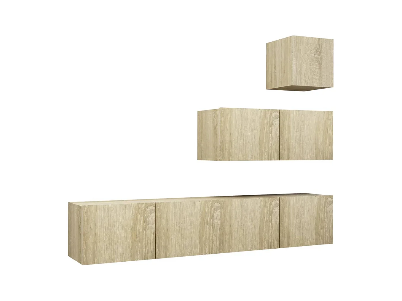 Ensemble de meubles TV 4 pcs Chêne sonoma Bois d'ingénierie