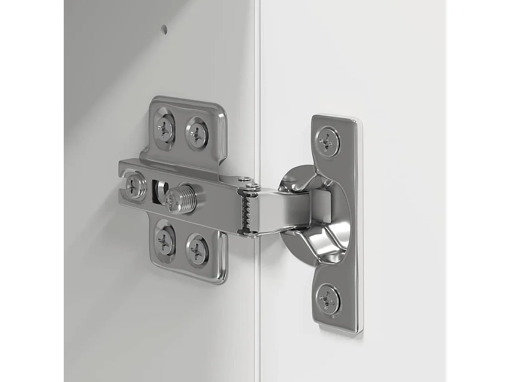 4 pcs conjunto de móveis de TV derivados de madeira branco