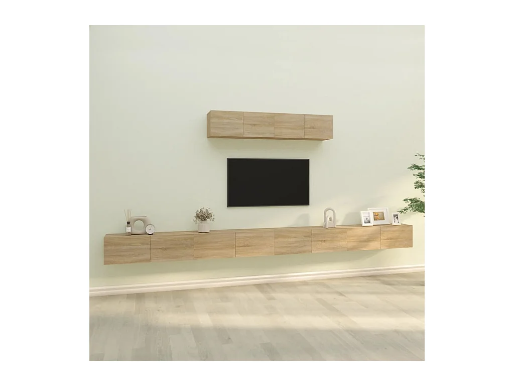 Ensemble de meubles TV 6 pcs Chêne sonoma Bois d'ingénierie