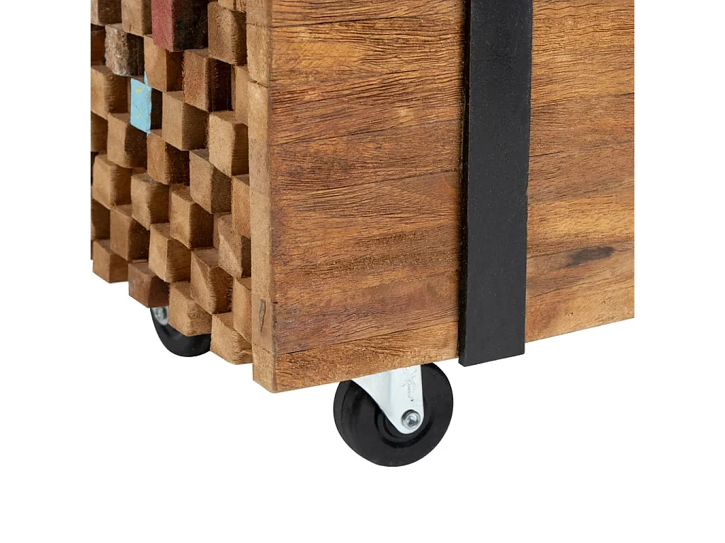 Meuble TV 110x30x32,5 cm Bois de teck massif