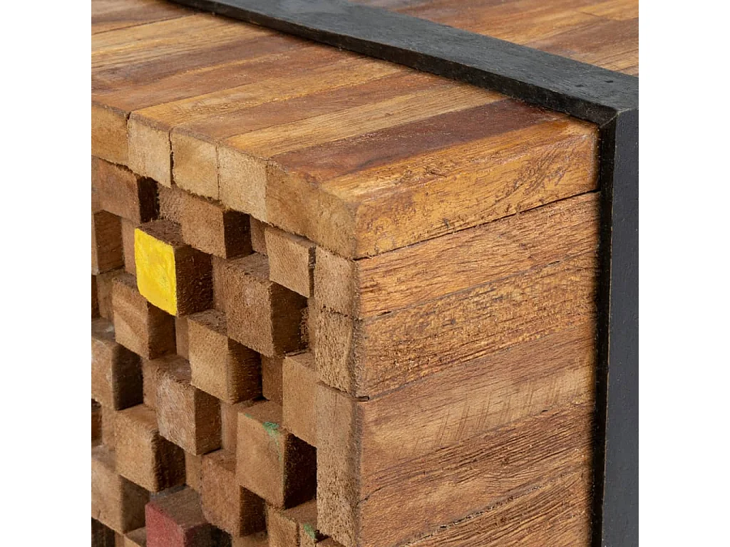 Meuble TV 110x30x32,5 cm Bois de teck massif