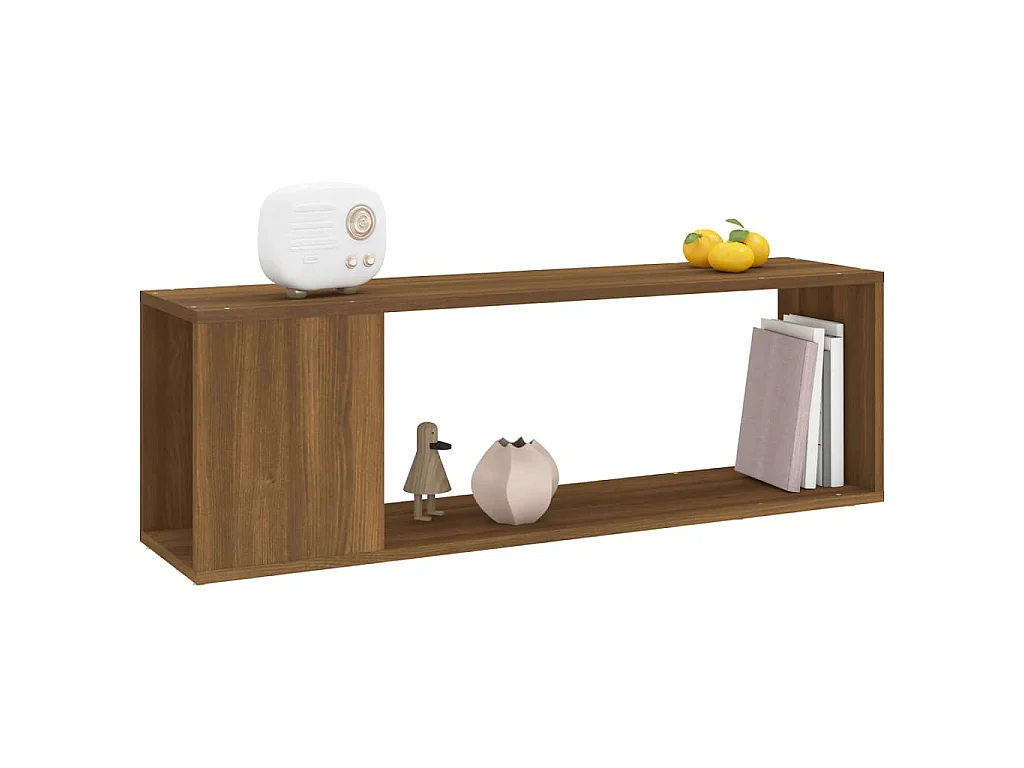 Meuble TV Chêne marron 100x24x32 cm Bois d'ingénierie