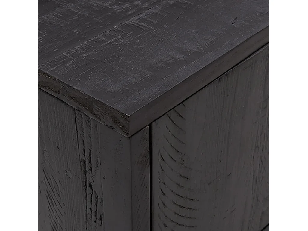 Móvel de TV 90x30x40 cm madeira de pinho maciça preto