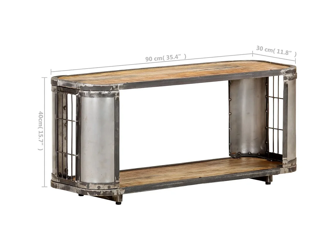 TV-Schrank 90x30x40 cm Massivholz Mango