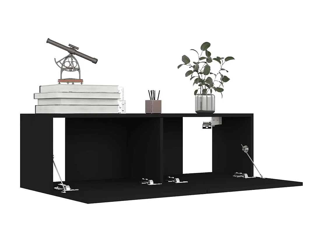 Ensemble de meubles TV 8 pcs Noir Bois d'ingénierie