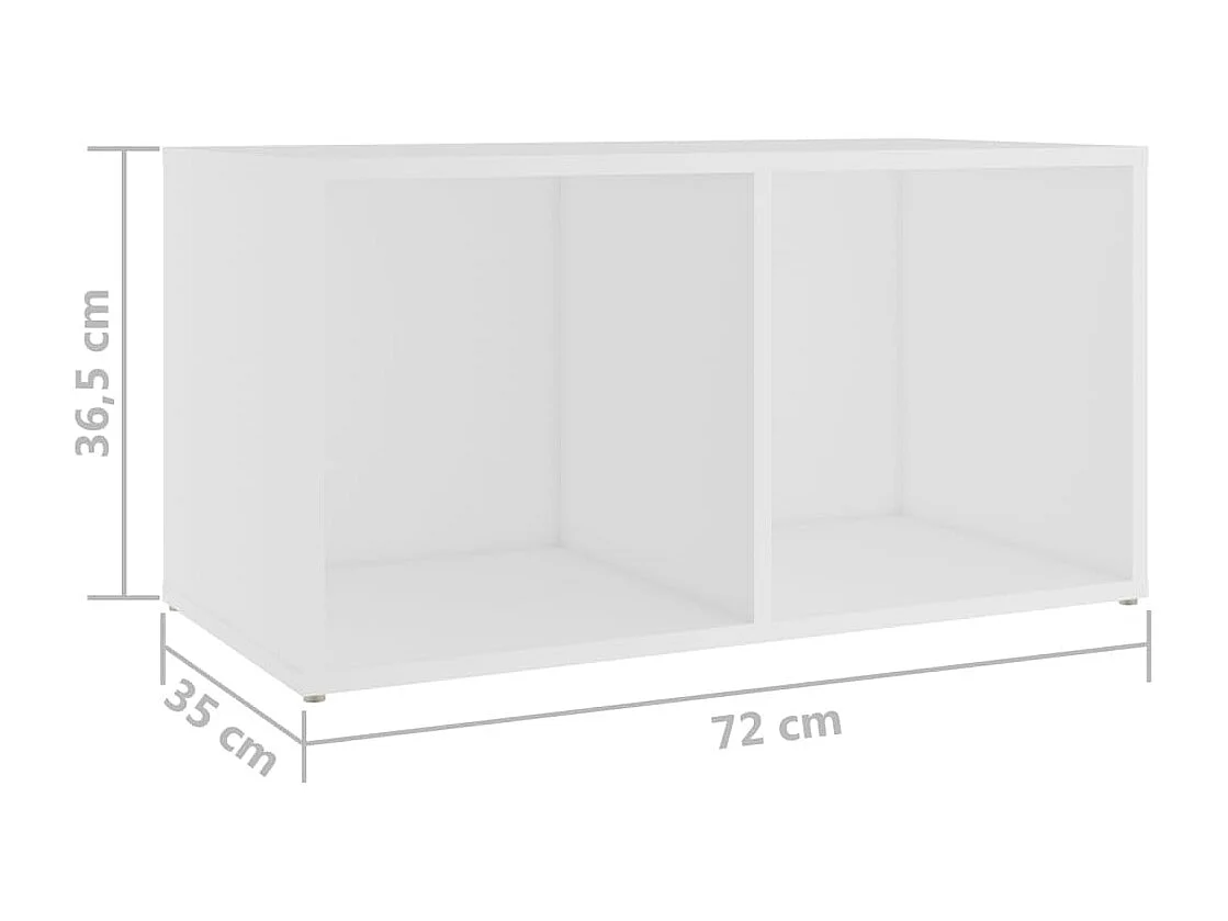 TV-Schränke 2 Stk. Weiß 72x35x36,5 cm Holzwerkstoff