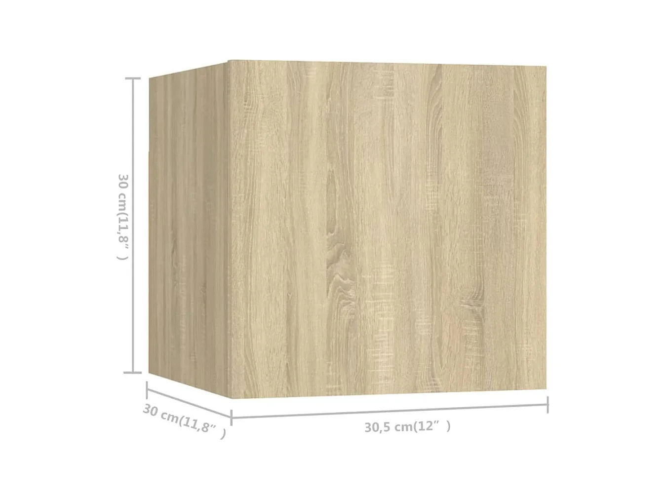 6-delige Tv-meubelset bewerkt hout sonoma eikenkleurig