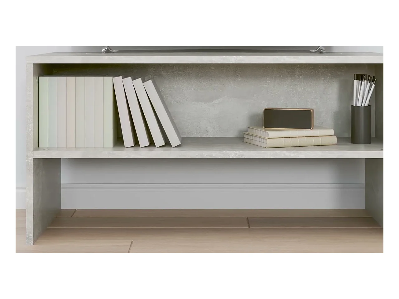 Meuble TV Gris béton 80x40x40 cm Bois d'ingénierie