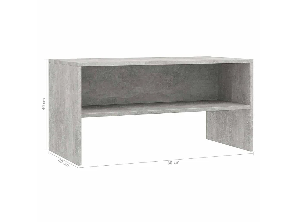 TV-Schrank Betongrau 80x40x40 cm Holzwerkstoff
