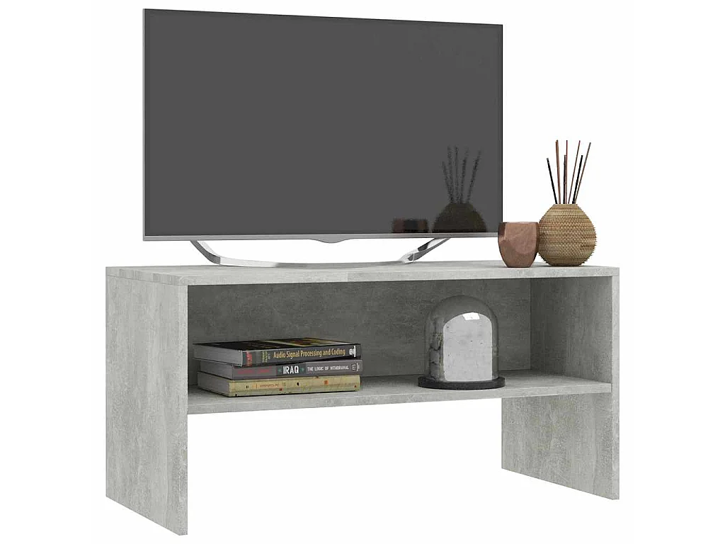 TV-Schrank Betongrau 80x40x40 cm Holzwerkstoff