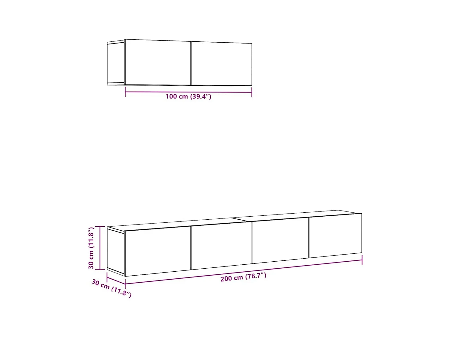 Ensemble de meubles TV 3 pcs Chêne fumé Bois d'ingénierie