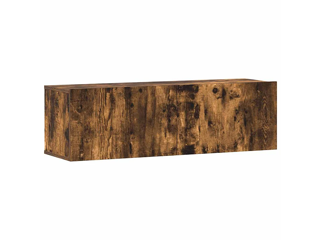 Set de muebles de TV 3 pzas madera contrachapada roble ahumado