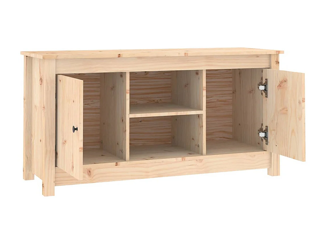 Mueble de TV de madera maciza de pino 103x36,5x52 cm